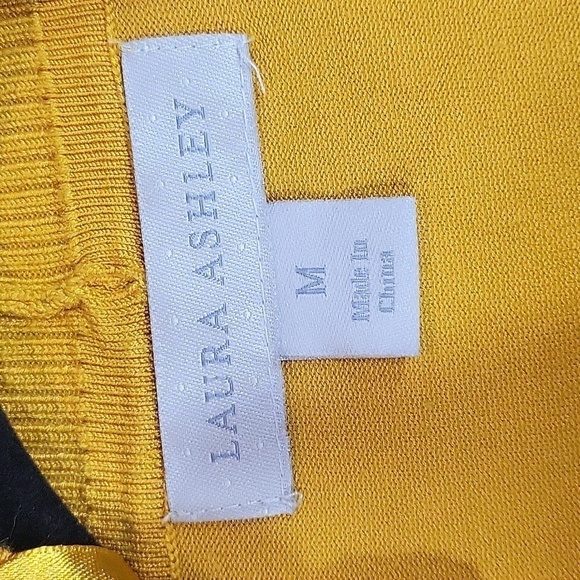 Women's Size M Mustard Yellow Laura Ashley Sweater / Cardigan - Picture 5 of 7